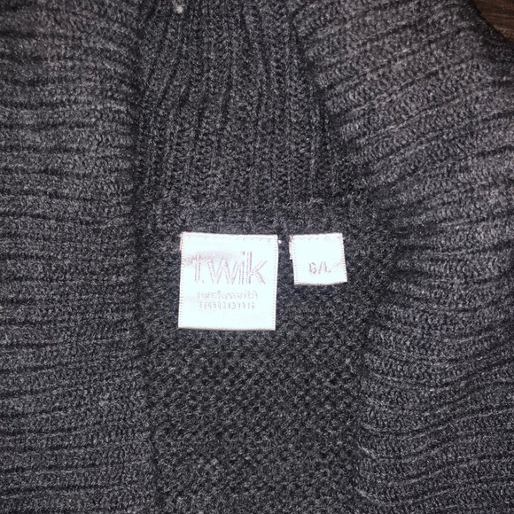 TWIK Knitted Charcoal Gray Cardigan - Picture 3 of 4